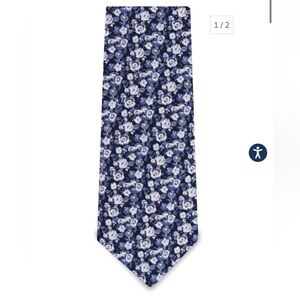 Pocket Square Clothing The Julian Blue Floral Tie